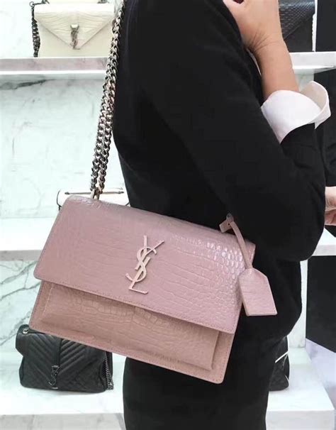 ysl sunset bag pink|medium sunset leather shoulder bag.